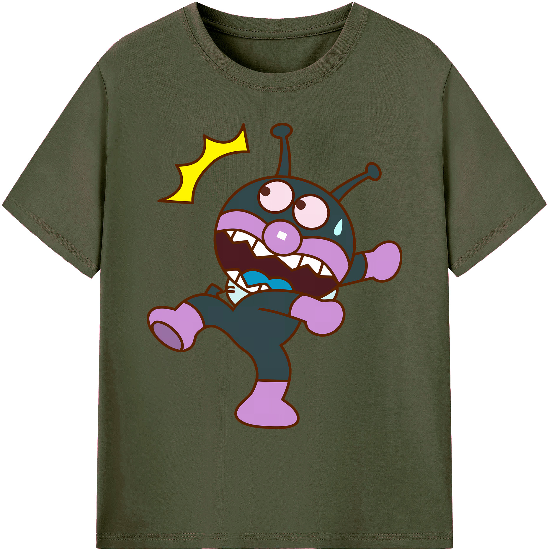 （画像用） アンパンマン Anpanman 綿100％ メンズ半袖Tシャツ｜肌触りやわらか＆通気性
